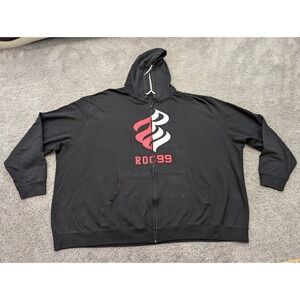 Rocawear Classic Jacket Mens 6XB‎ Hoodie Full Zip Logo Fleece Black
